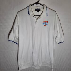 Dolphin Cove L Lady Volunteers Polo Shirt White Embroidered VTG Tennessee Tee